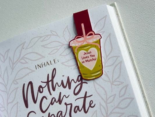 Jesus Loves You so Matcha Magnetic Bookmark