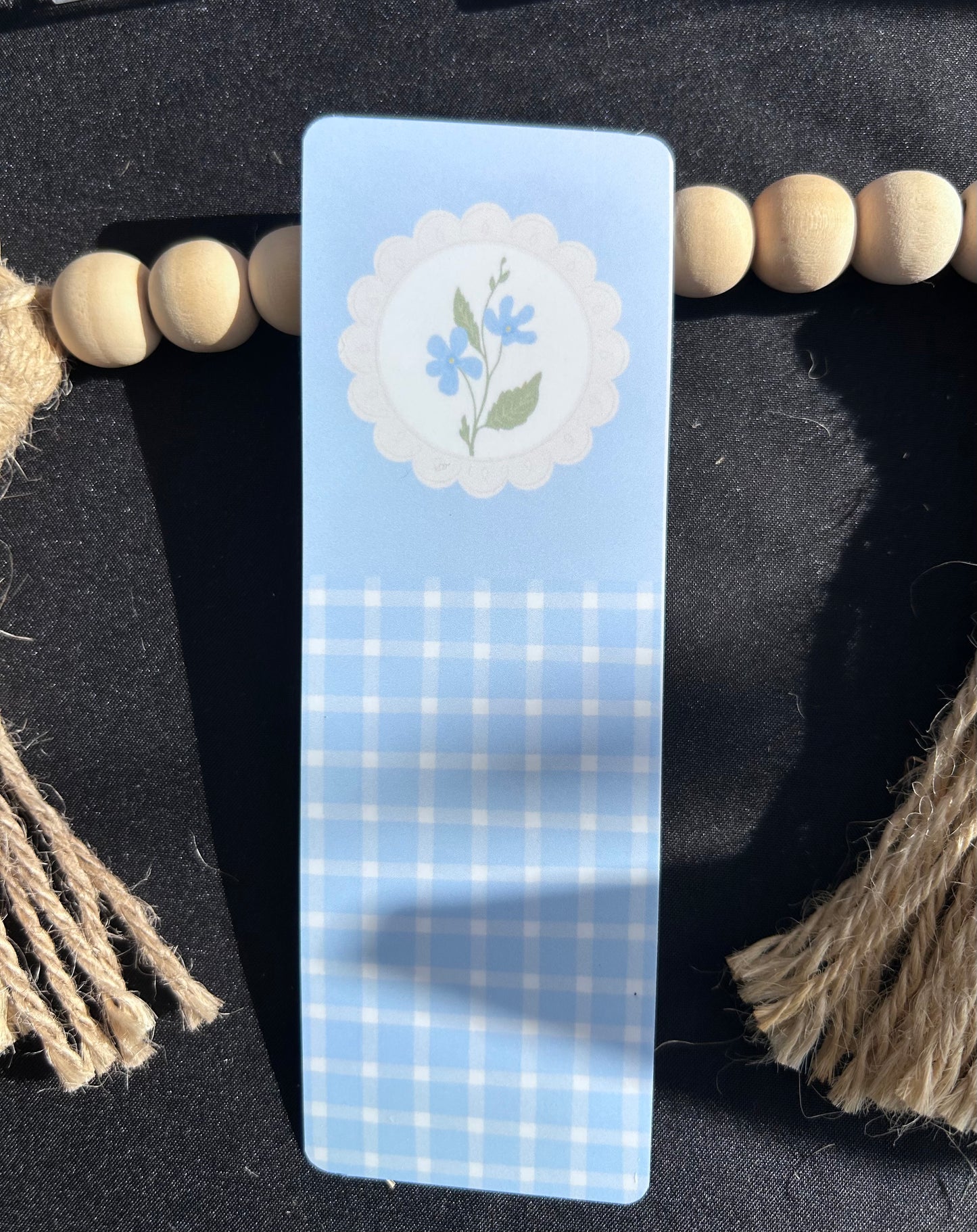 Abide, Seek, Dwell/ Blue Vintage style bookmarks.