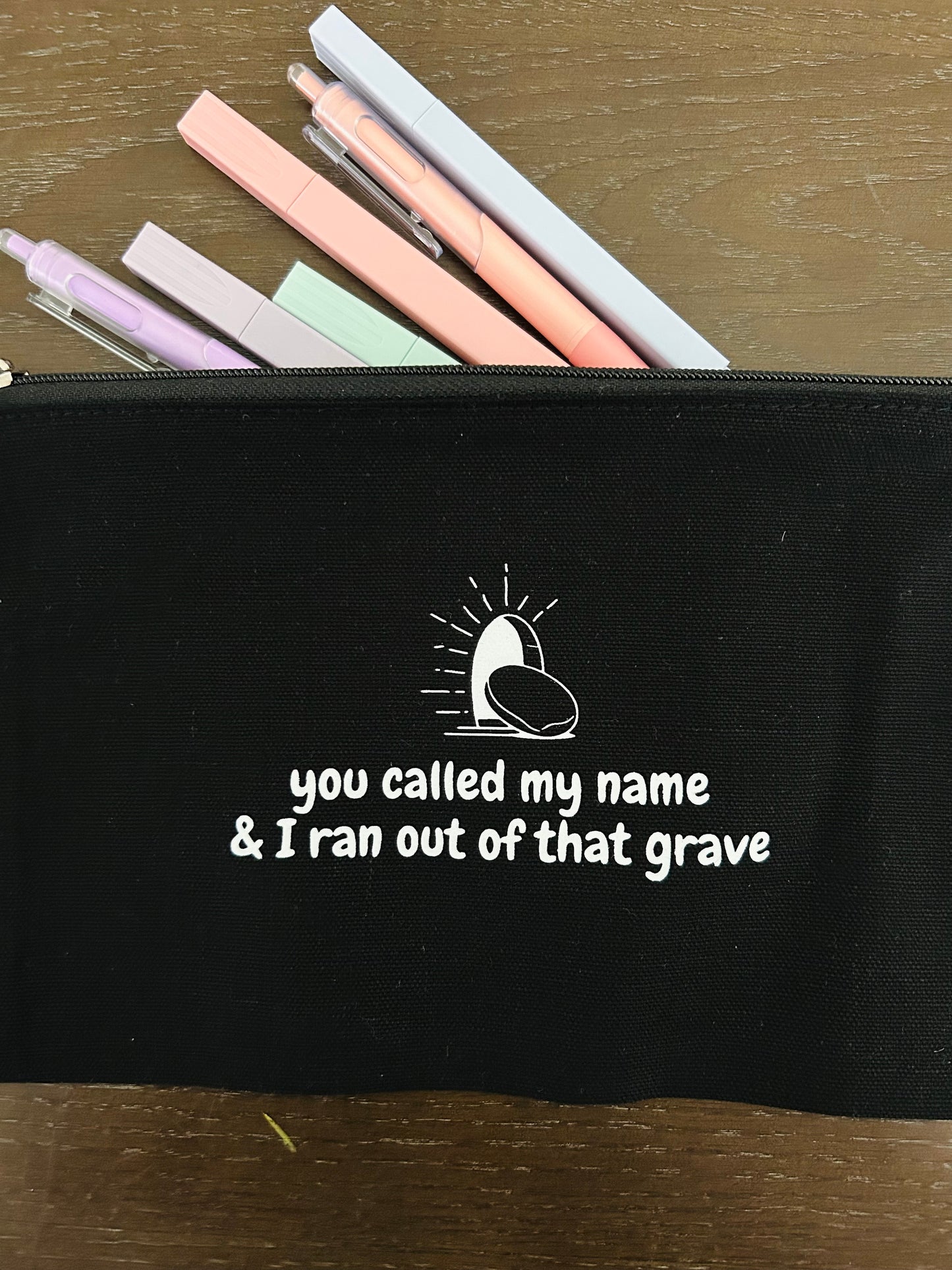 You Called My Name Canvas Pouch| Christian Zipper Pouch