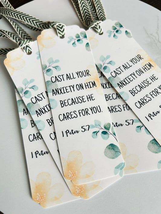 Cast All Your Anxiety | 1 Peter 5:7 Bookmark