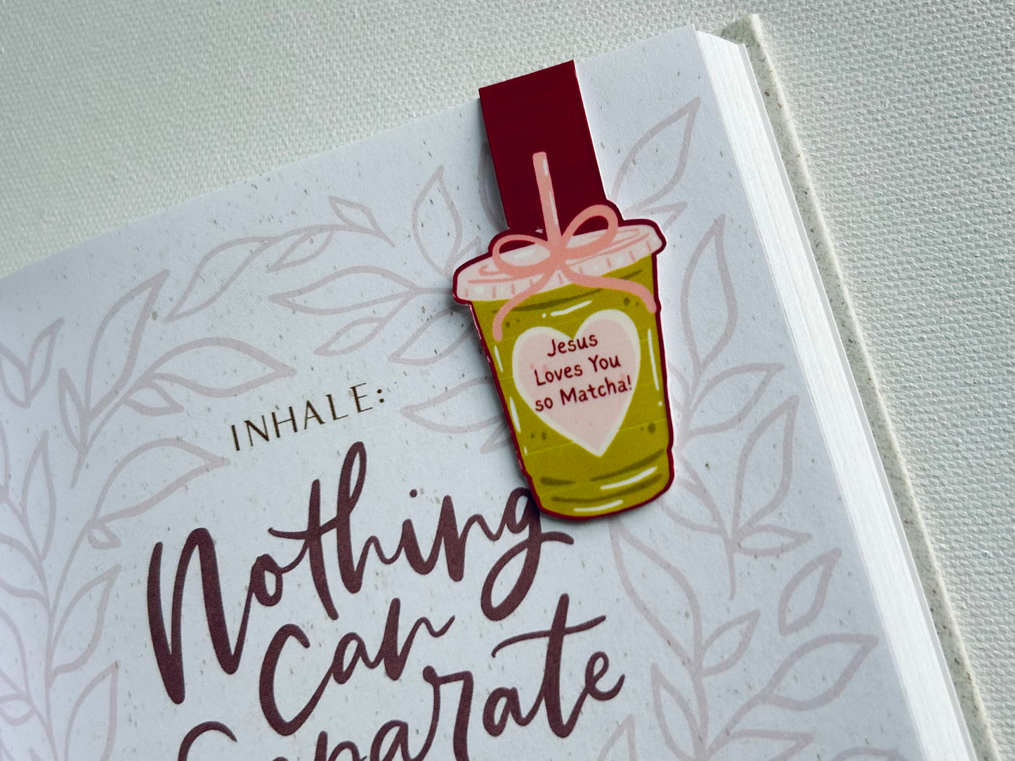 Jesus Loves You so Matcha Magnetic Bookmark