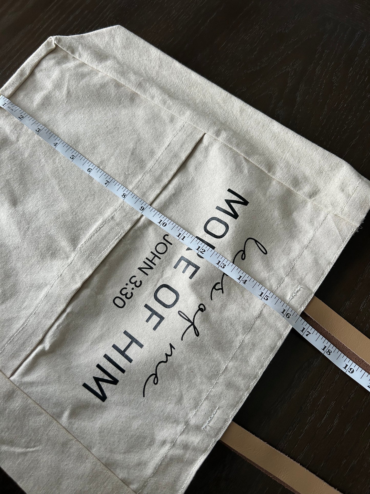 Less of Me, More of Him Tote Bag| John 3:30 Christian Canvas Tote Bag