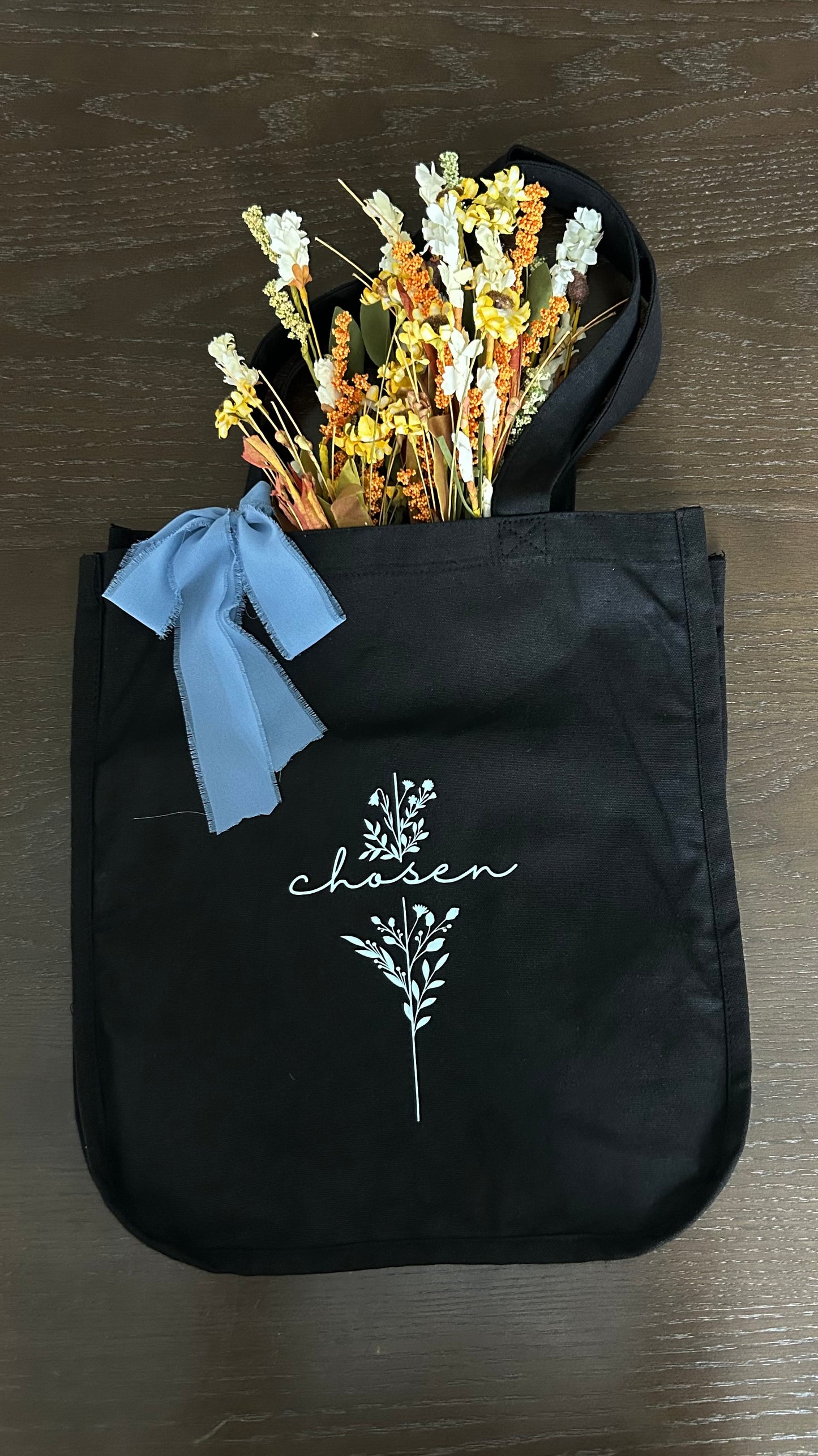Chosen Floral Canvas Tote Bag| Christian Everyday Tote