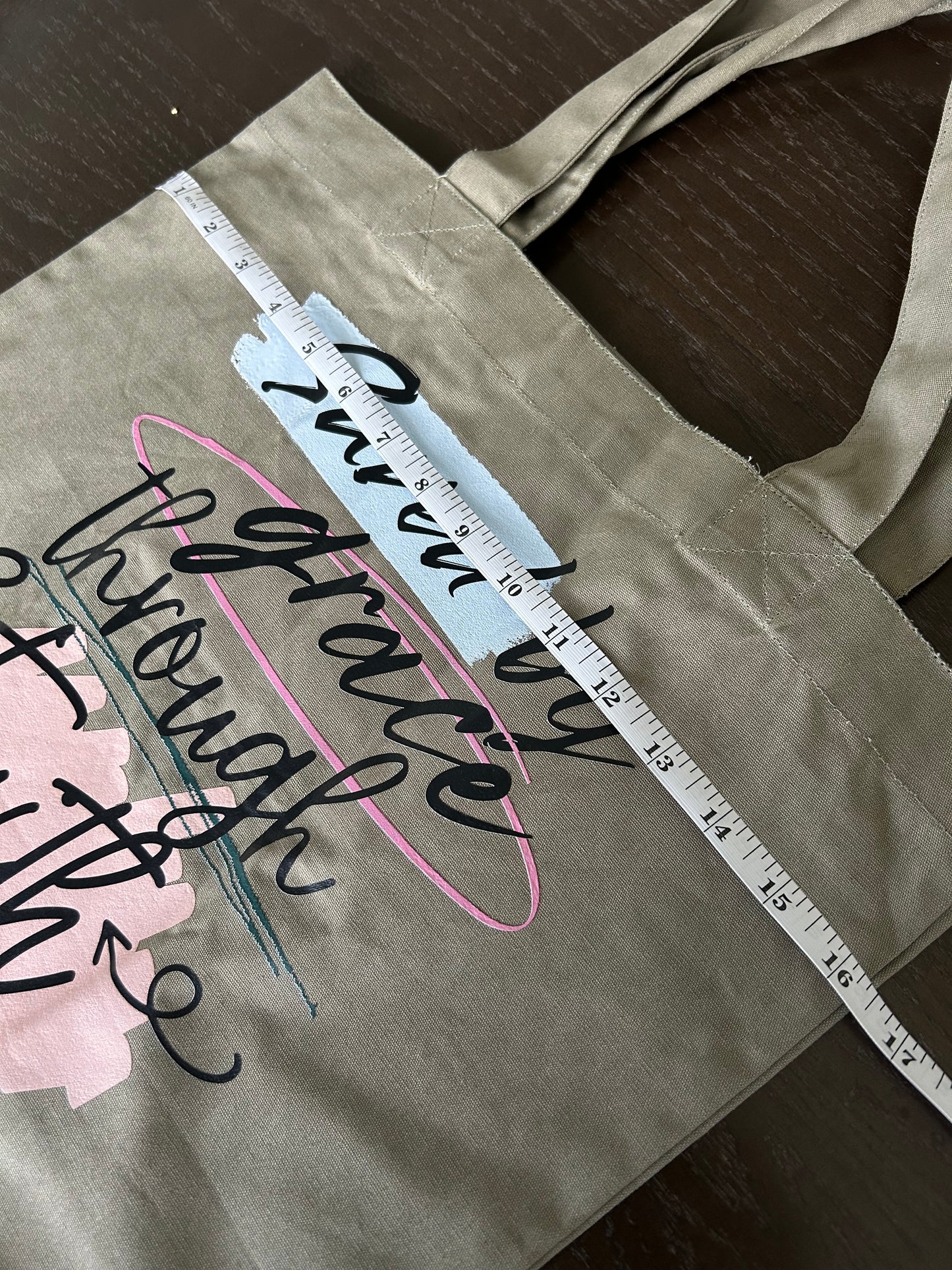 Saved by Grace Through Faith Tote Bag| Ephesians 2:8 Christian Tote